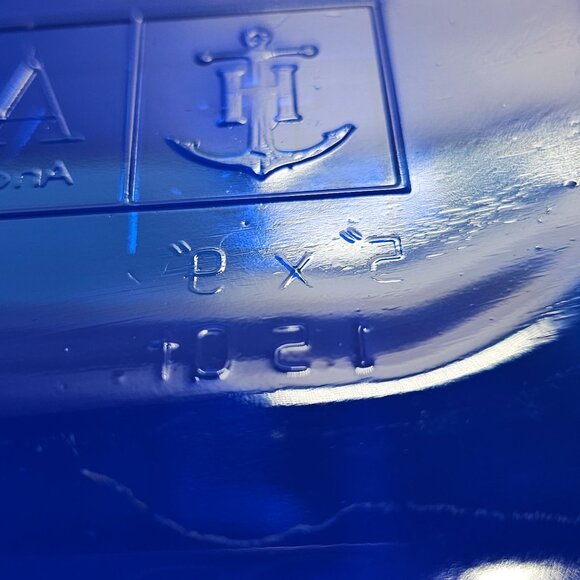 Anchor Hocking Cobalt Blue Loaf Pan 8.5" Baking Dish Presence line glass 1.5qt - Picture 9 of 9